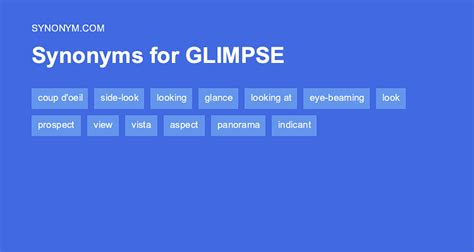 glimpse antonym|words similar to glimpse.